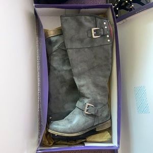 Knee-High Grey Boots